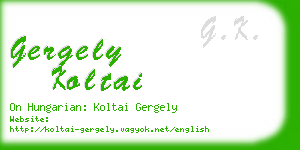 gergely koltai business card